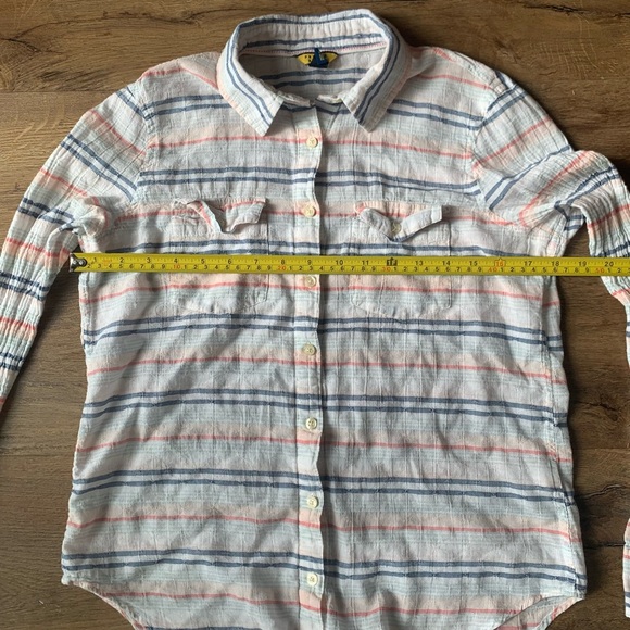 PRINCE & FOX Striped Button-Up Shirt with Flared Sleeves size M - Picture 2 of 10